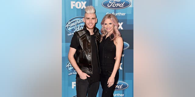 colton dixon with wife annie red carpet