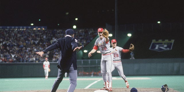 Don Denkinger makes a call at first base