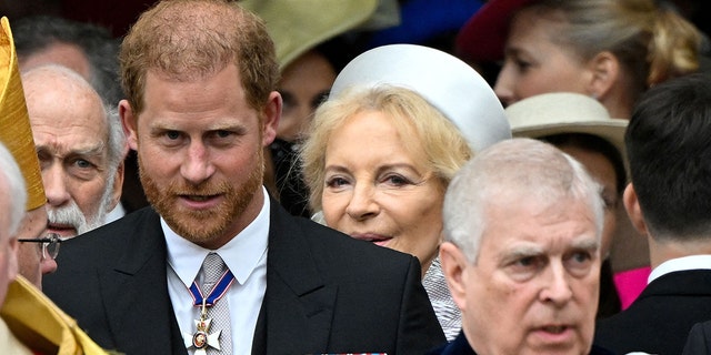 Prince Harry and Prince Andrew seen at King Charles coronation