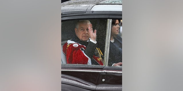 Prince Andrew waving