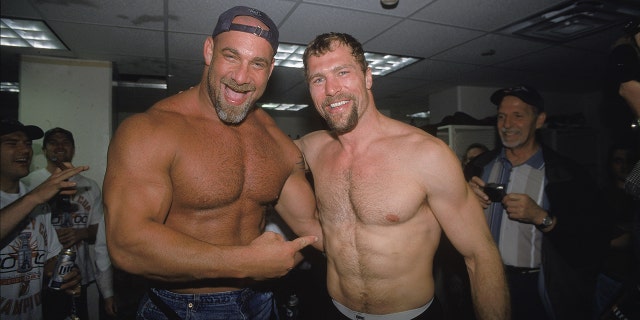 WWE legend Goldberg causes scare with bloody photos after tractor accident 3 Goldberg and Scott Stevens