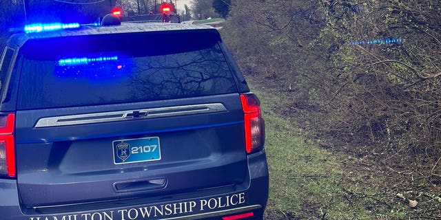 Hamilton Township Police Department vehicle with lights