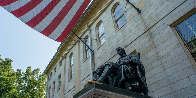 Harvard University statue