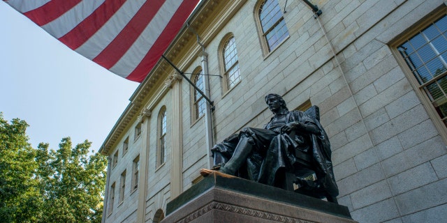 Harvard University statue