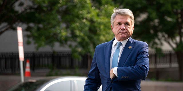 Rep. Michael McCaul (R-TX) arrives to a caucus meeting with House Republicans on Capitol Hill