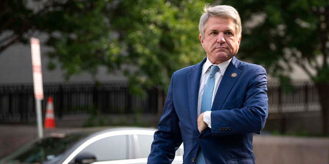 Rep. Michael McCaul (R-TX) arrives to a caucus meeting with House Republicans on Capitol Hill