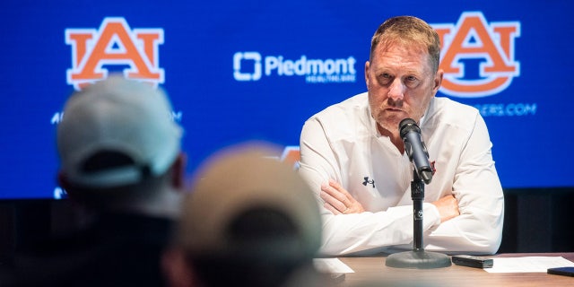 Auburn Tigers head coach Hugh Freeze during a press conference.