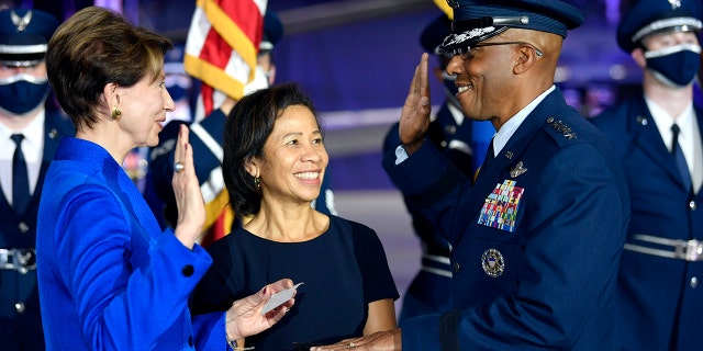 Brown being sworn in