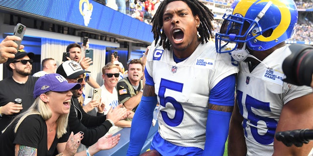 Jalen Ramsey celebrates