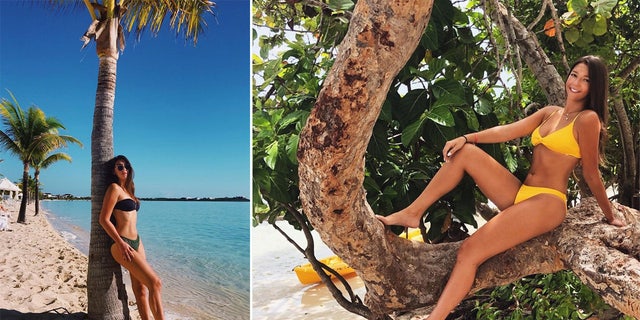 Jamie Komoroski poses in bikinis at resorts in Turks and Caicos and Jamaica.