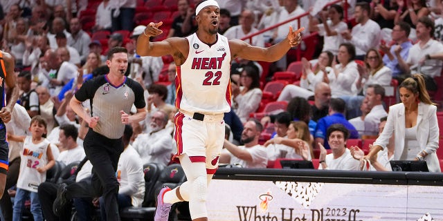 Jimmy Butler celebrates