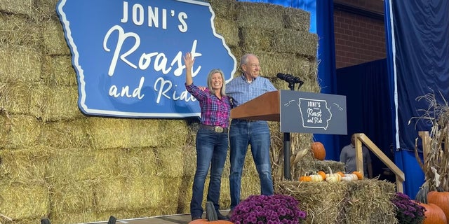 Joni Ernst Chuck Grassley grilled and rode in Iowa