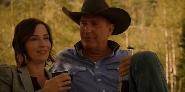 Kevin Costner and Wendy Moniz on "Yellowstone" as John Dutton and Lynelle