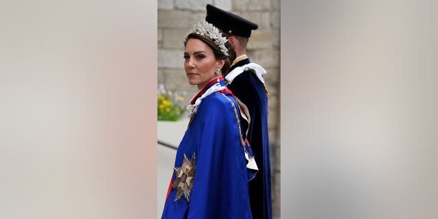 The Prince and Princess of Wales arriving at Westminster Abbey