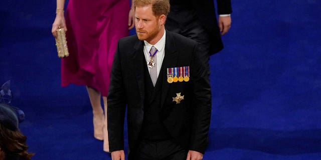 The Duke of Sussex at the coronation of King Charles III and Queen Camilla at Westminster Abbey