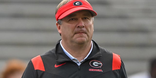 Kirby Smart at the spring game