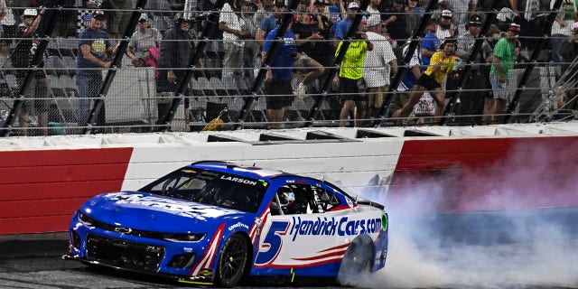 Kyle Larson burns out