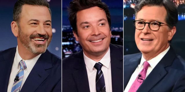 Kimmel Fallon Colbert split