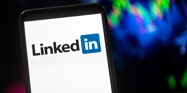 LinkedIn on phone