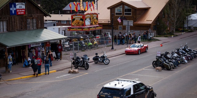 New Mexico State Police patrol Main Street