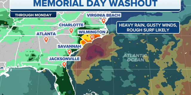 Memorial Day rain through Monday