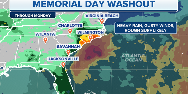 Memorial Day rain through Monday