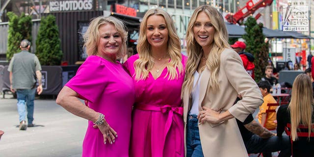 Mandy Le Blanc, Ashley Baustert and Jenny Reimold pose for a photo in New York, New York