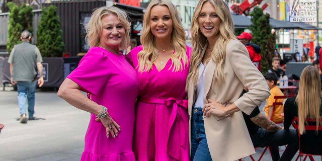 Mandy Le Blanc, Ashley Baustert and Jenny Reimold pose for a photo in New York, New York