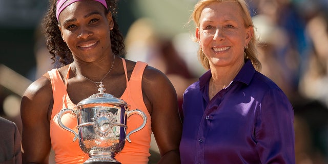 Martina Navratilova at the 2015 French Open