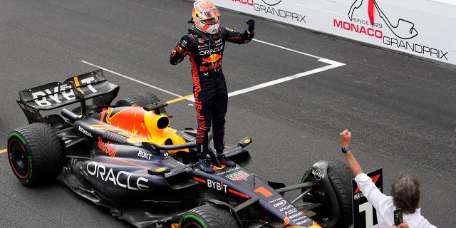 Max Verstappen at the car