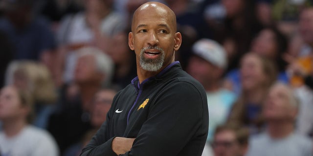 Monty Williams looks on court