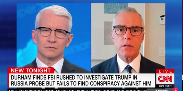 Anderson Cooper and Andrew McCabe