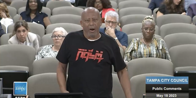 Resident at Tampa City Council meeting