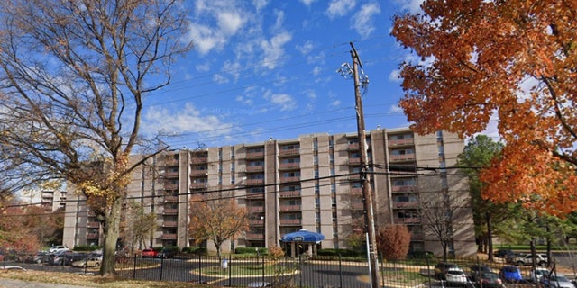 Street view of Oakcrest Towers apartment