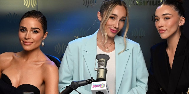 Olivia Culpo, Aurora Culpo and Sophia Culpo giving an interview with Sirius XM