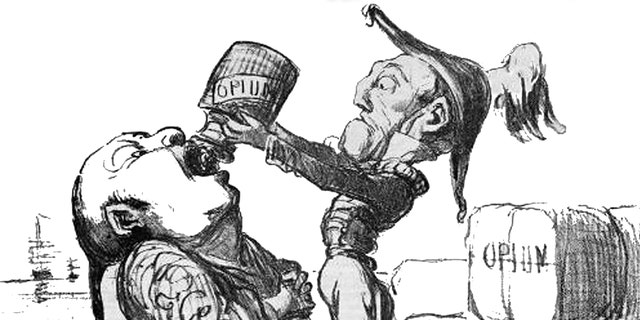 Opium Wars political cartoon
