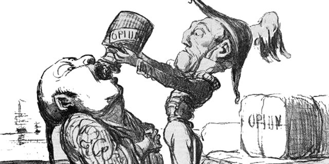 Opium Wars political cartoon