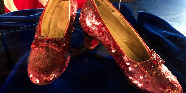 Wizard of Oz ruby slippers on display