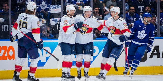 Los Panthers celebran su gol