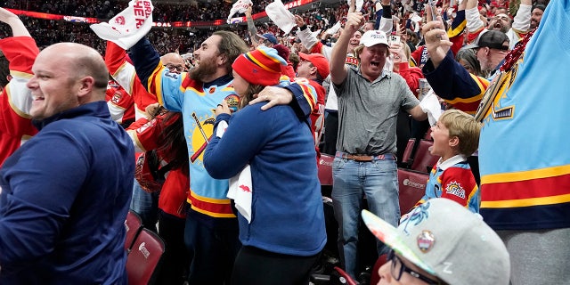 Panthers fans celebrate