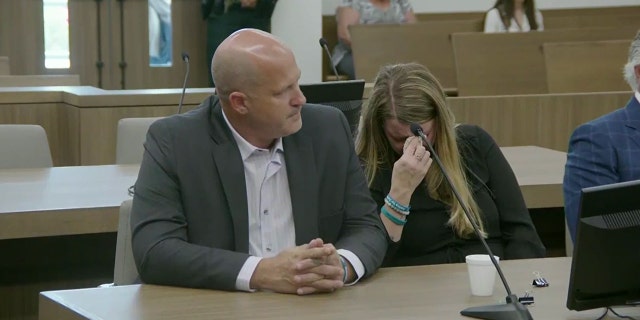 Joseph Petito and Nichole Schmidt emotional in court