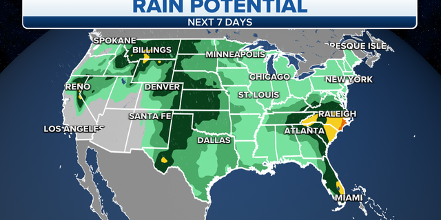 National rain forecast