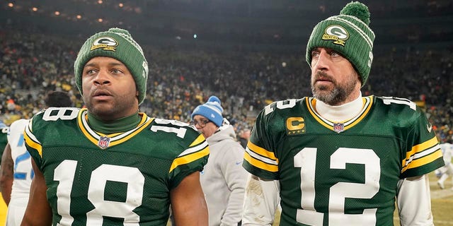 Aaron Rodgers with Randall Cobb