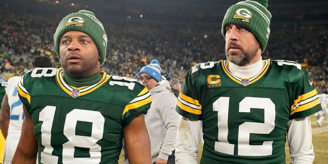 Aaron Rodgers with Randall Cobb