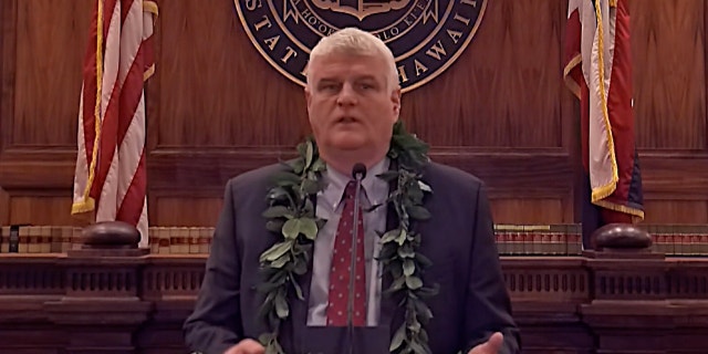 Hawaii Supreme Court Chief Justice Mark Recktenwald delivers the State of the Judiciary 2021.