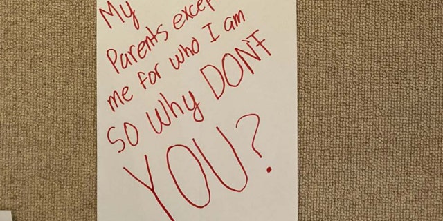 Poster in Mirabelli's classroom