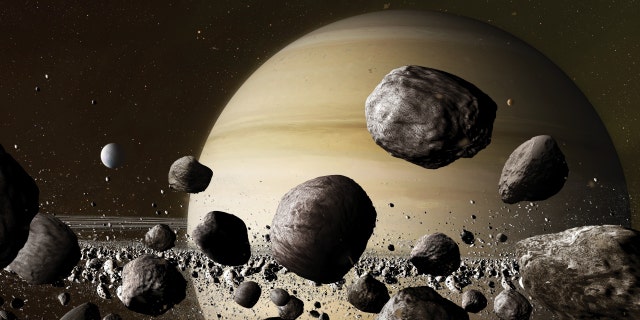 Illustration de Saturne depuis ses anneaux