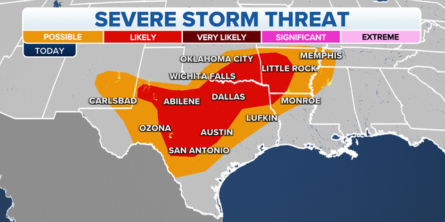 Southern Plains storm threat