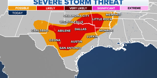 Southern Plains storm threat