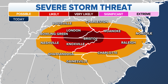 Possible severe storm threats on Tuesday